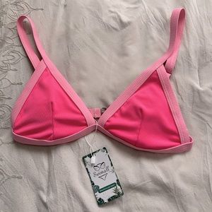Pink bikini top